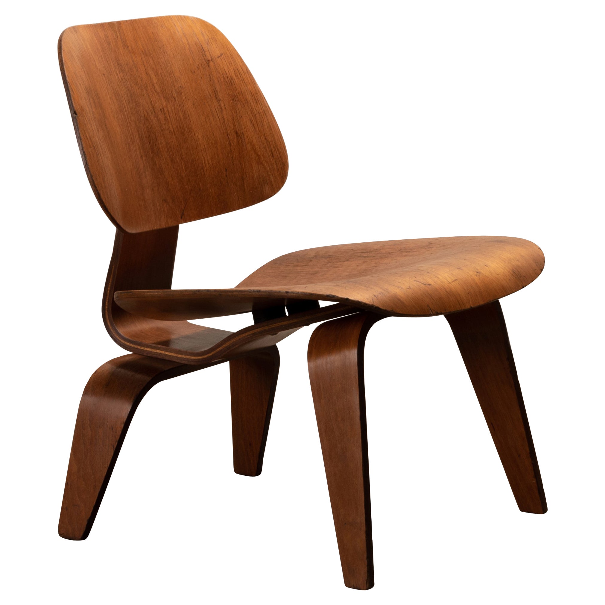 Charles & Ray Eames Early LCW Oak Lounge Chair for Herman Miller