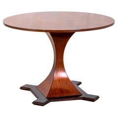 20th Century Round Dining Table in the Style of Carlo de Carli in Wood