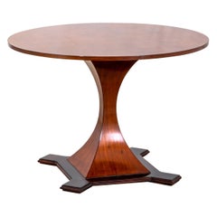 20th Century Round Dining Table in the Style of Carlo de Carli in Wood