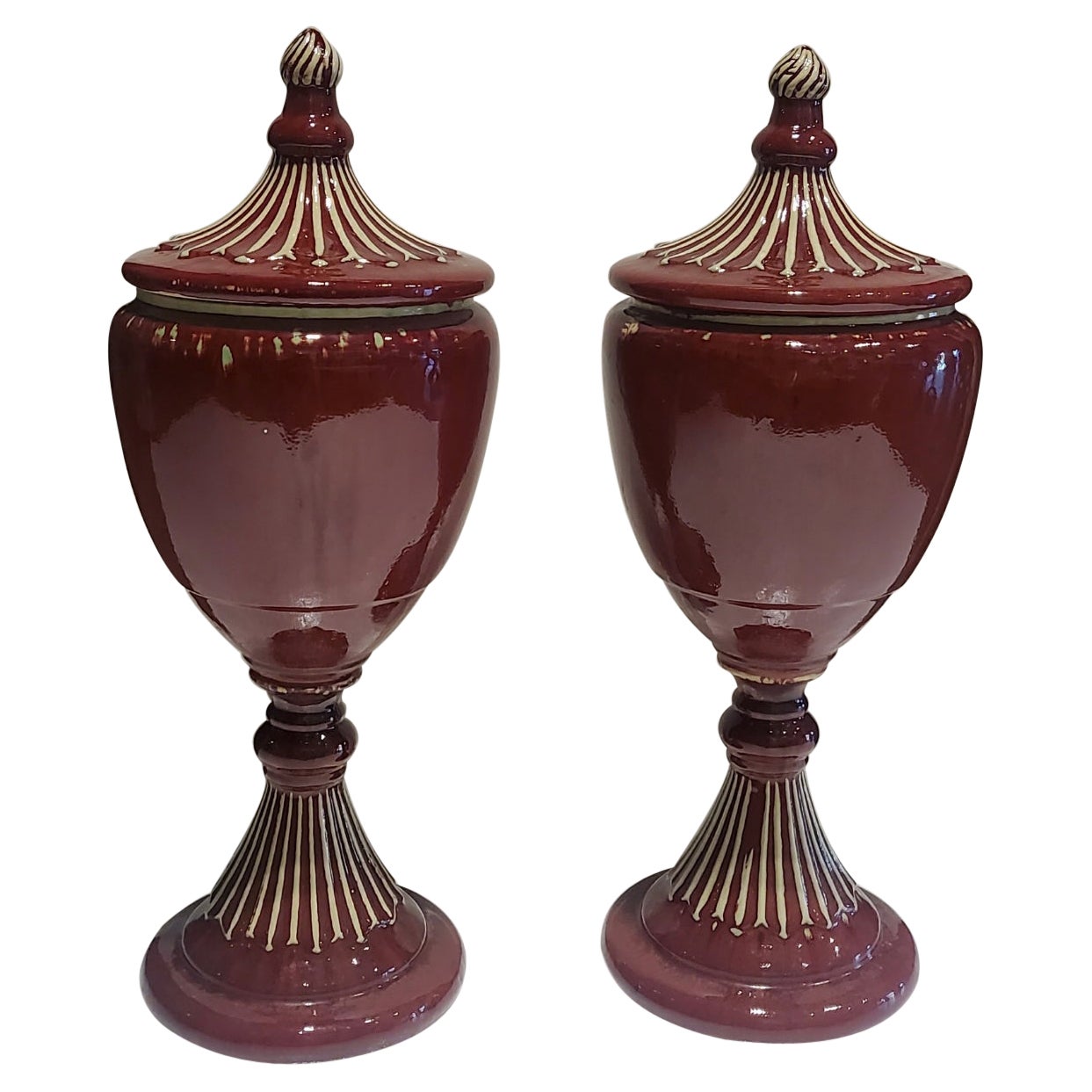 Burgundy Ceramic Vases