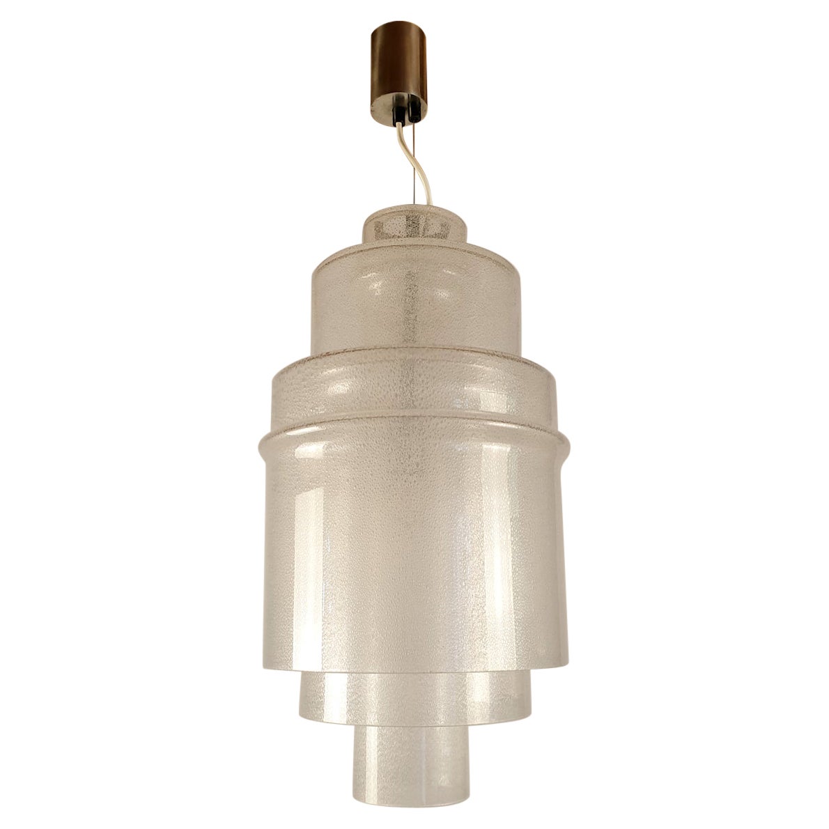 Mid-Century Modern Glass Pendant Light by Carlo Nason for Mazzega, Italy, 1970s