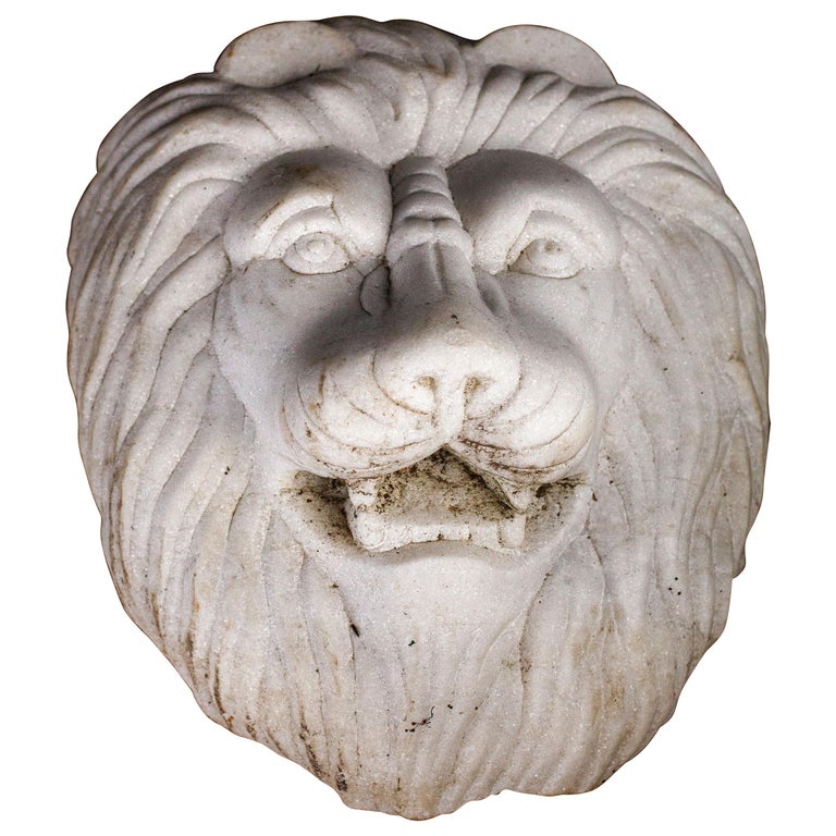 Marble Lion Head at 1stDibs