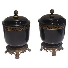 Pair of Louis XV Bronze black Vases