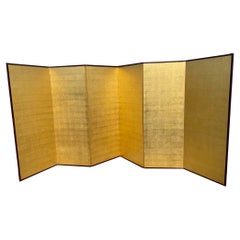 Japanese Antique Stunning Gold Leaf Screen
