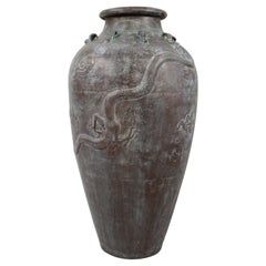 Vintage Large Bronze Effect Chinese Style Urn