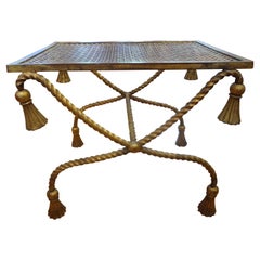 Italian Gilt Iron Rope and Tassel Table or Bench