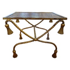 Italian Gilt Iron Rope and Tassel Table or Bench