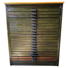 Vintage Printer's Typeset Cabinet