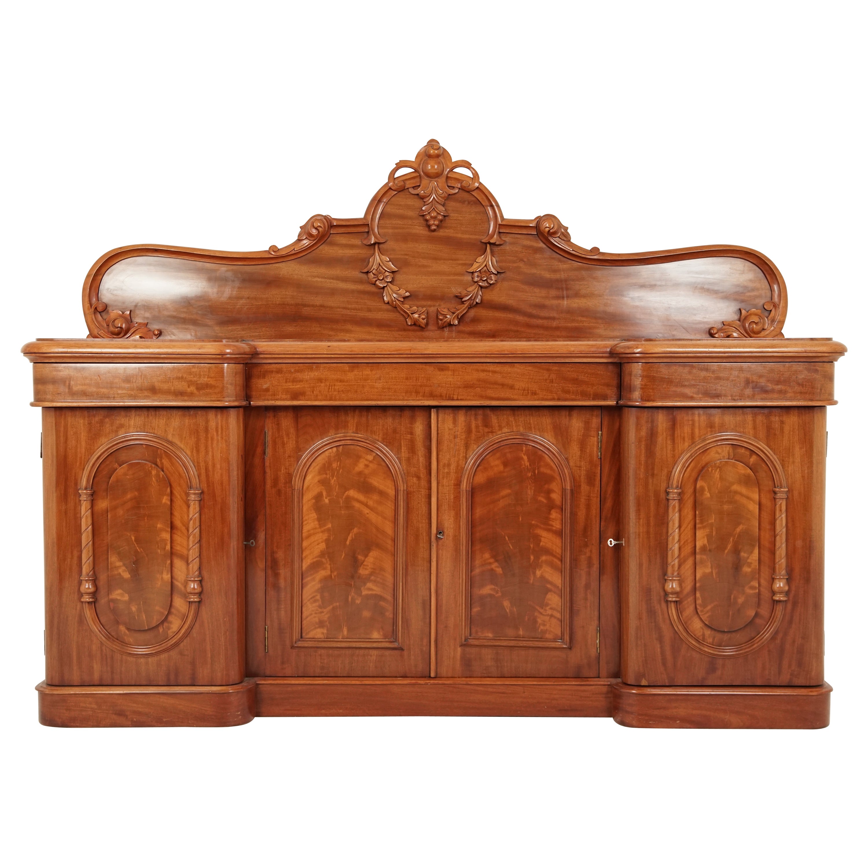 Antique Scottish Victorian Mahogany Sideboard, Buffet, Server 1870 at