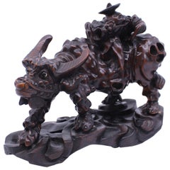 Sculpture chinoise du 19ème siècle en bois de racine sculpté