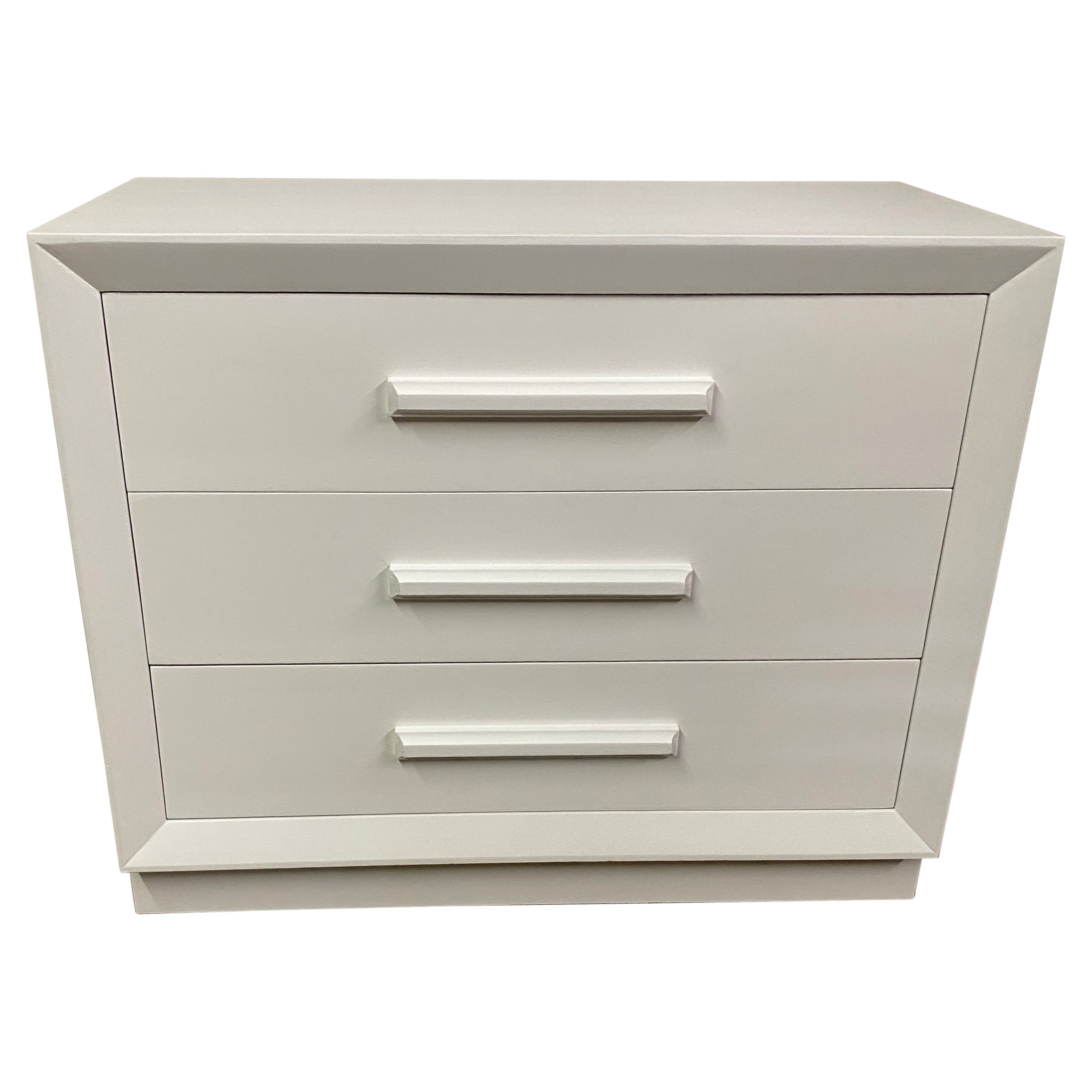 MCM Painted White Chest of Drawers For Sale