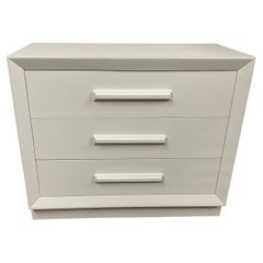 Retro MCM Painted White Chest of Drawers