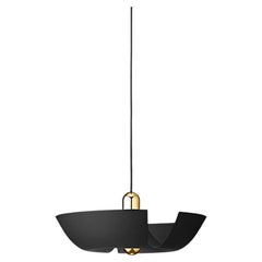 Large Black and Gold Contemporary Pendant Lamp 