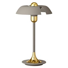 Taupe and Gold Contemporary Table Lamp
