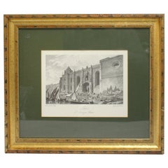 Lisbon Print Engraving Framed