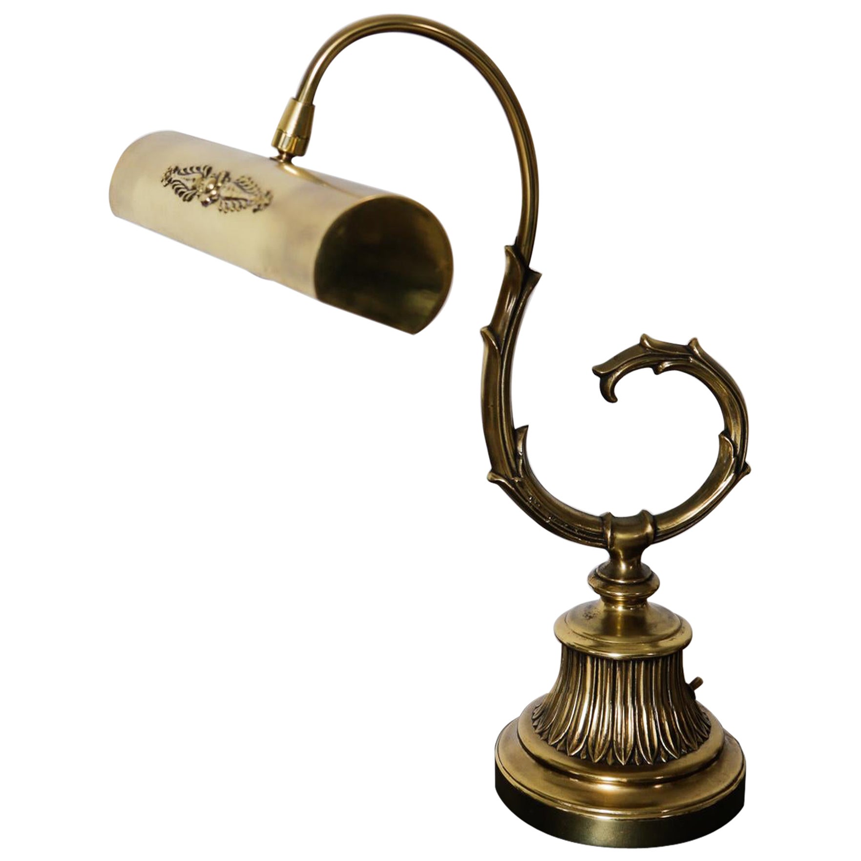 Original 1920s Mid Century Bronze Desk Lamp