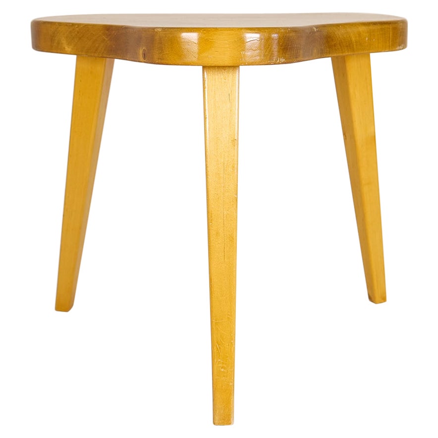 Scandinavien Modern Swedish Stool in Lacquered Birch, 1970s For Sale