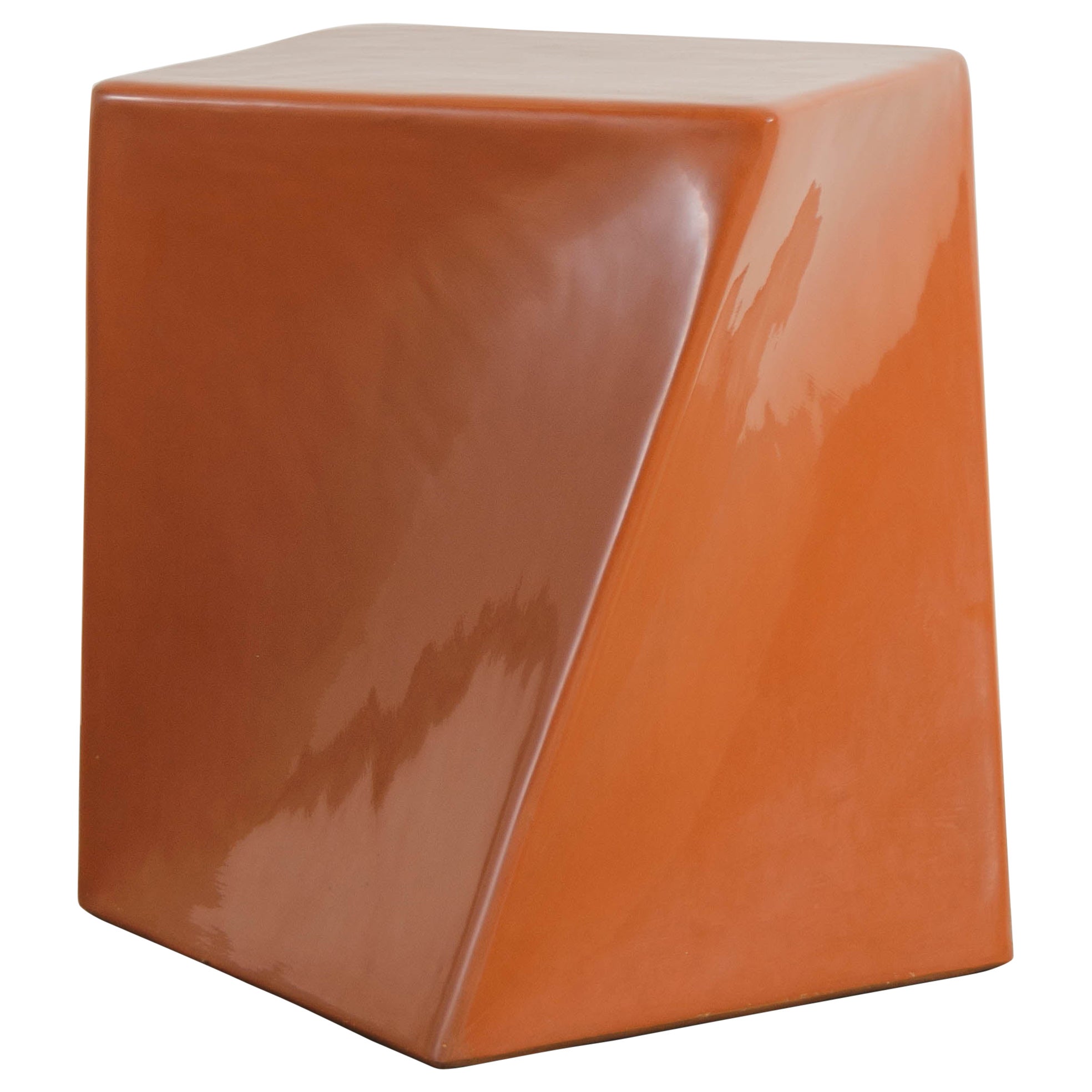 Contemporary Niu Drumstool in Mila Lacquer by Robert Kuo, Limited Edition For Sale