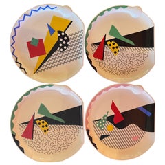 Set of Four Post Modern / Memphis "Carnival" Plates by Kato Kogei for Fujimori 