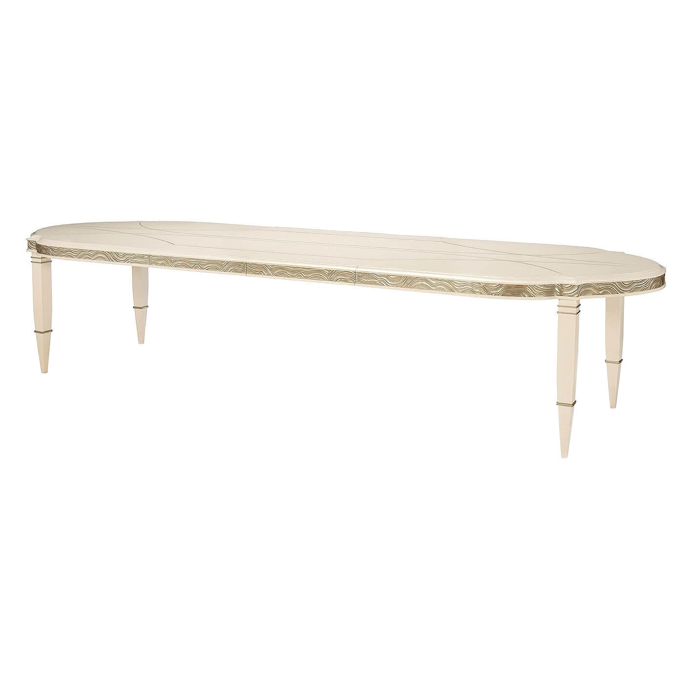 Contemporary Oval Extending Dining Table For Sale