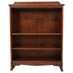 Vintage Oak Open Bookcase, Display Cabinet, Scotland 1920, B2736