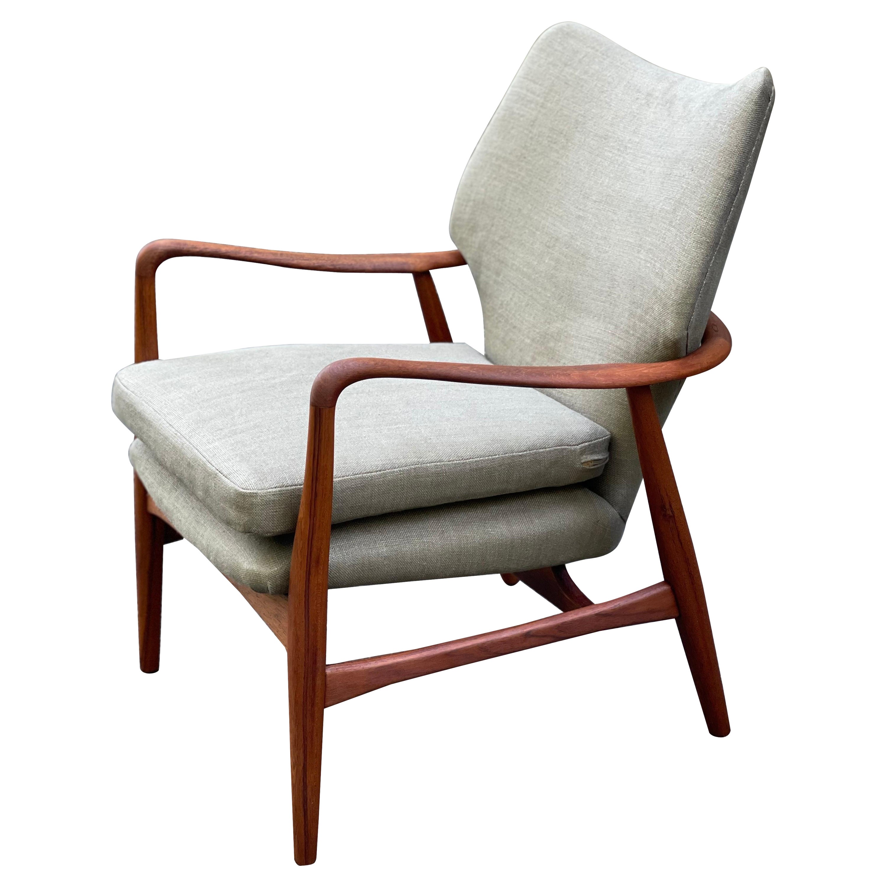 Danish Lounge Chair by Madsen and Schubell in Teak, 1950s