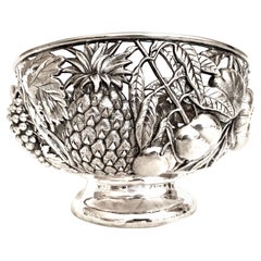 Fratelli Cacchione Immense Sterling Silver Centerpiece Bowl, Milan, Italy, 1960s
