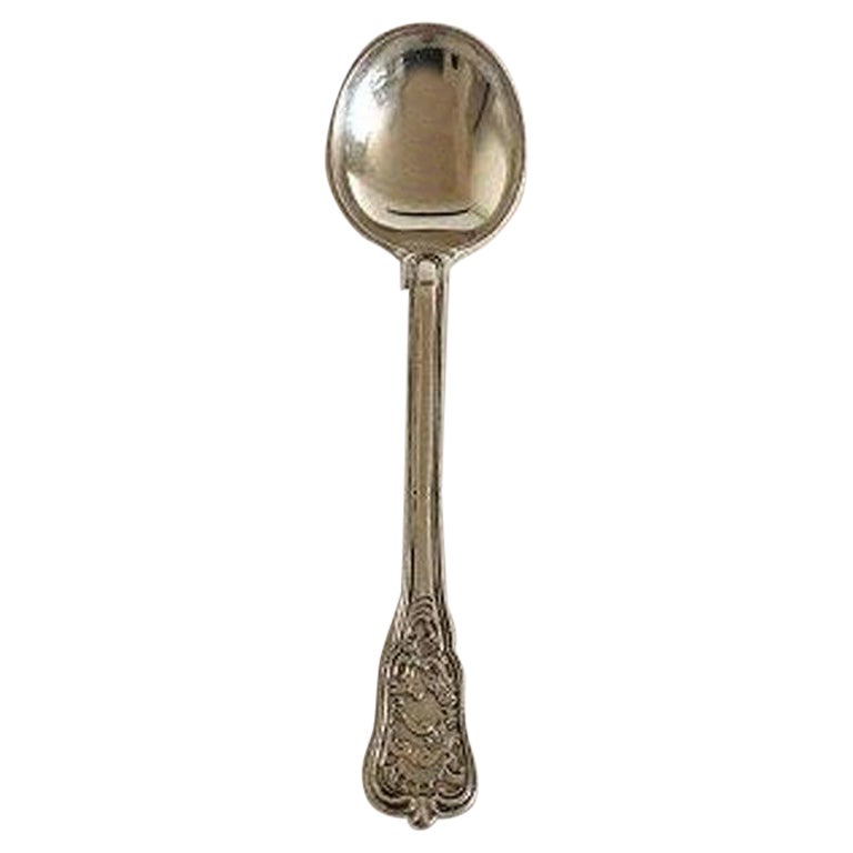 Anton Michelsen Rosenborg Sterling Silver Small Bouillon Spoon For Sale