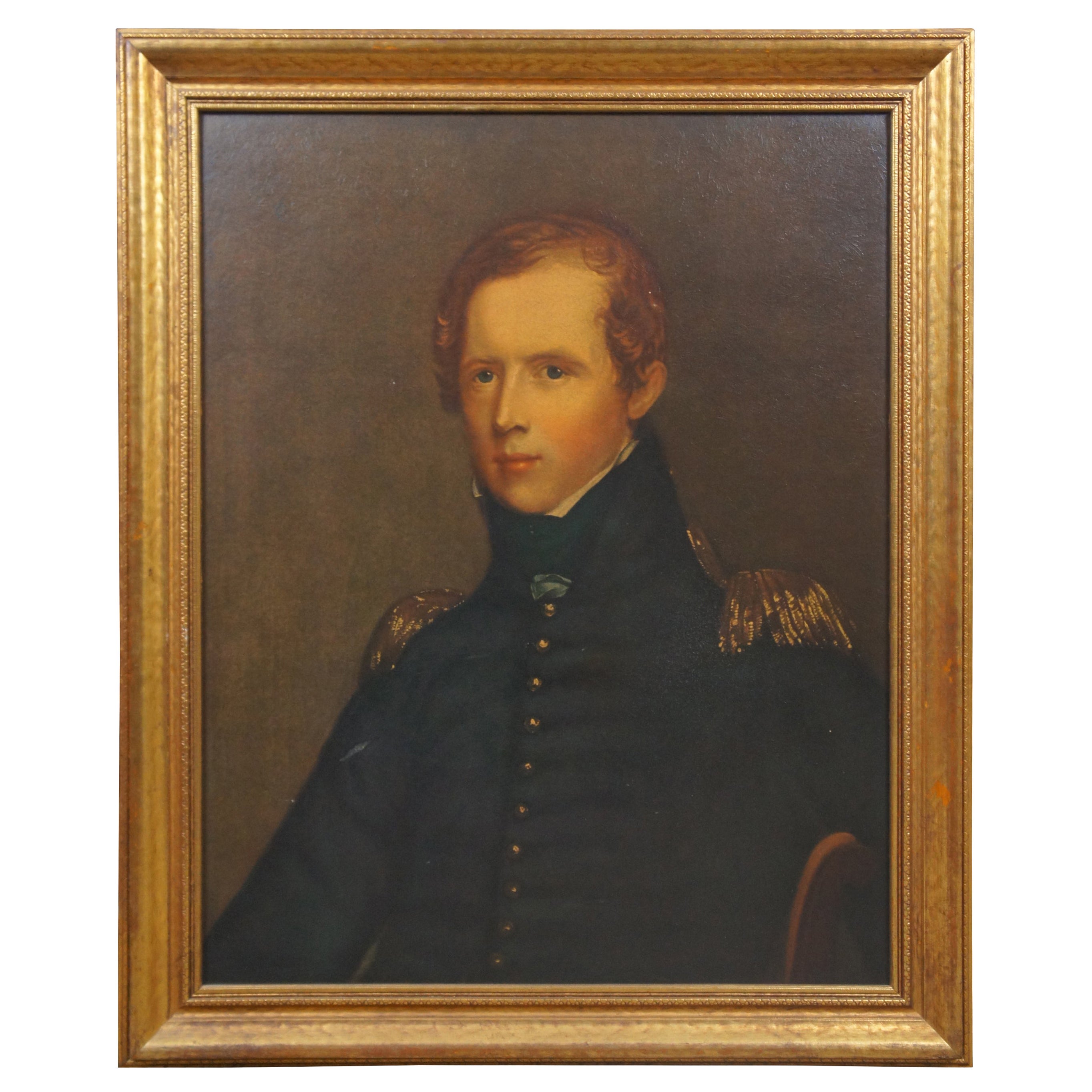 Major John Biddle Portrait After Thomas Sully '1783-1872' Print on Board