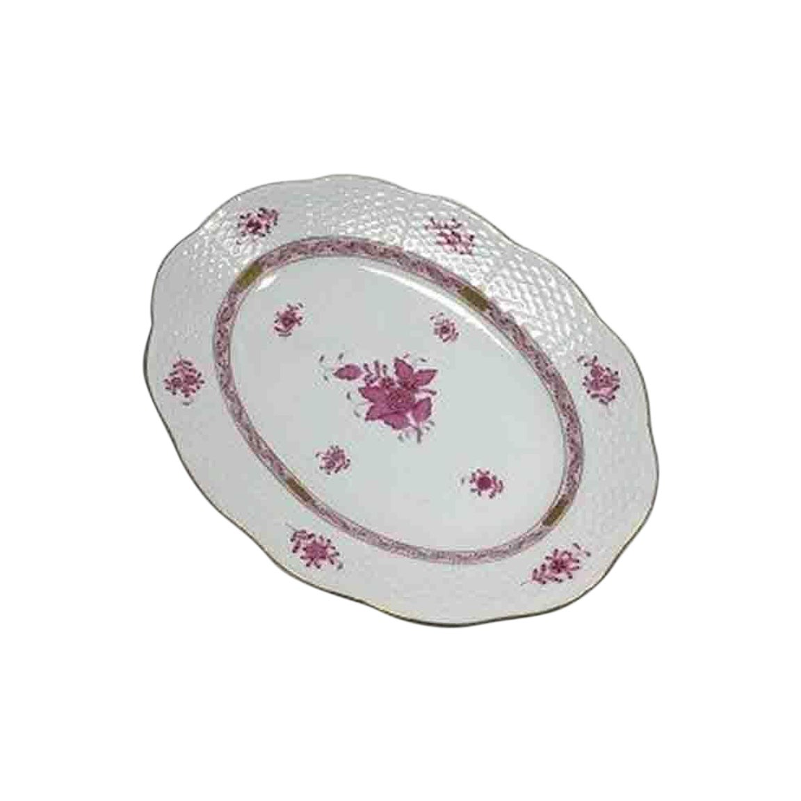 Herend Hungary Apponyi Purple Oval Fad No 118 For Sale