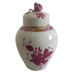 Herend Hungery Chinese Bouguet Purpur Lidded Vase