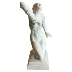 Herend Blanc de Chine Figurine Cleopatra with Snake