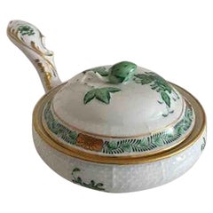Herend Hungary Chinese Bouguet Green Casserole Dish with Lid