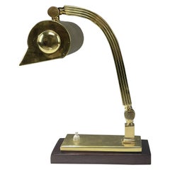 Vintage 1930's Italian Art Deco Banker Lamp