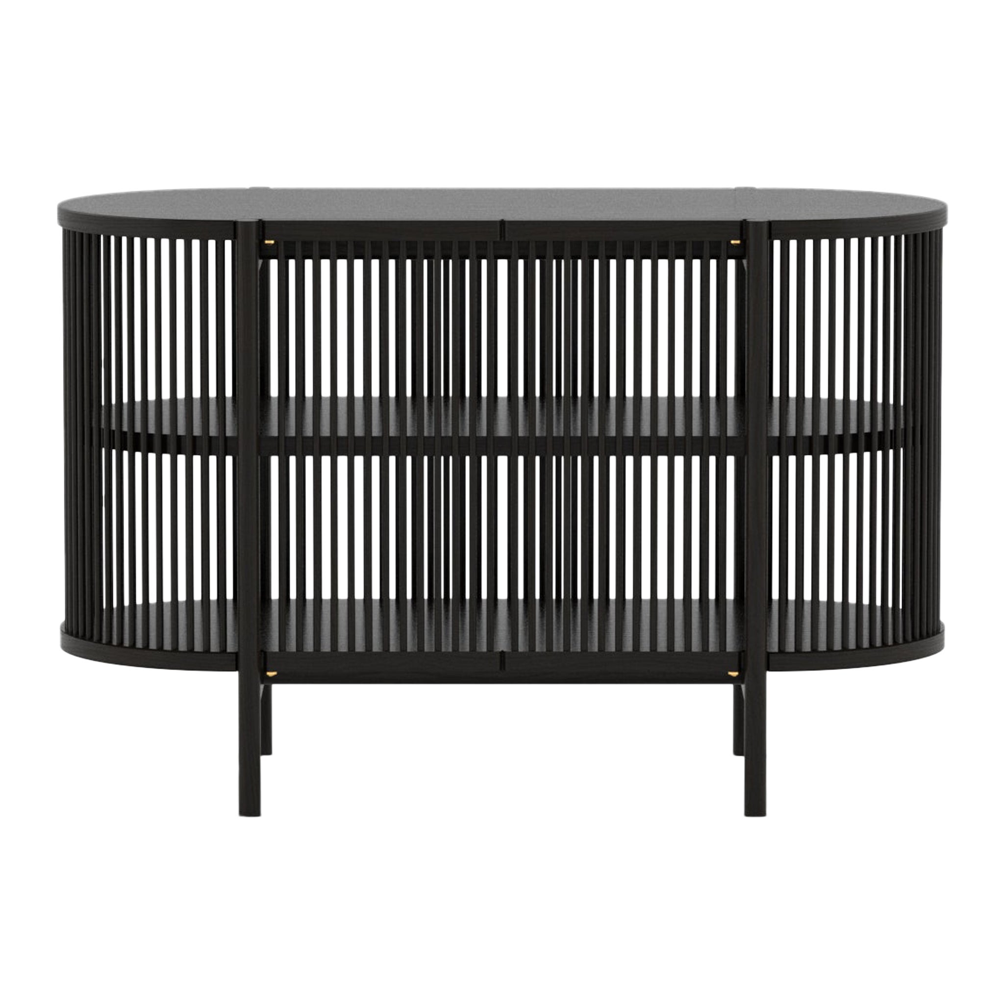 Petit Bastone Sideboard in Black with Doors by Poiat
