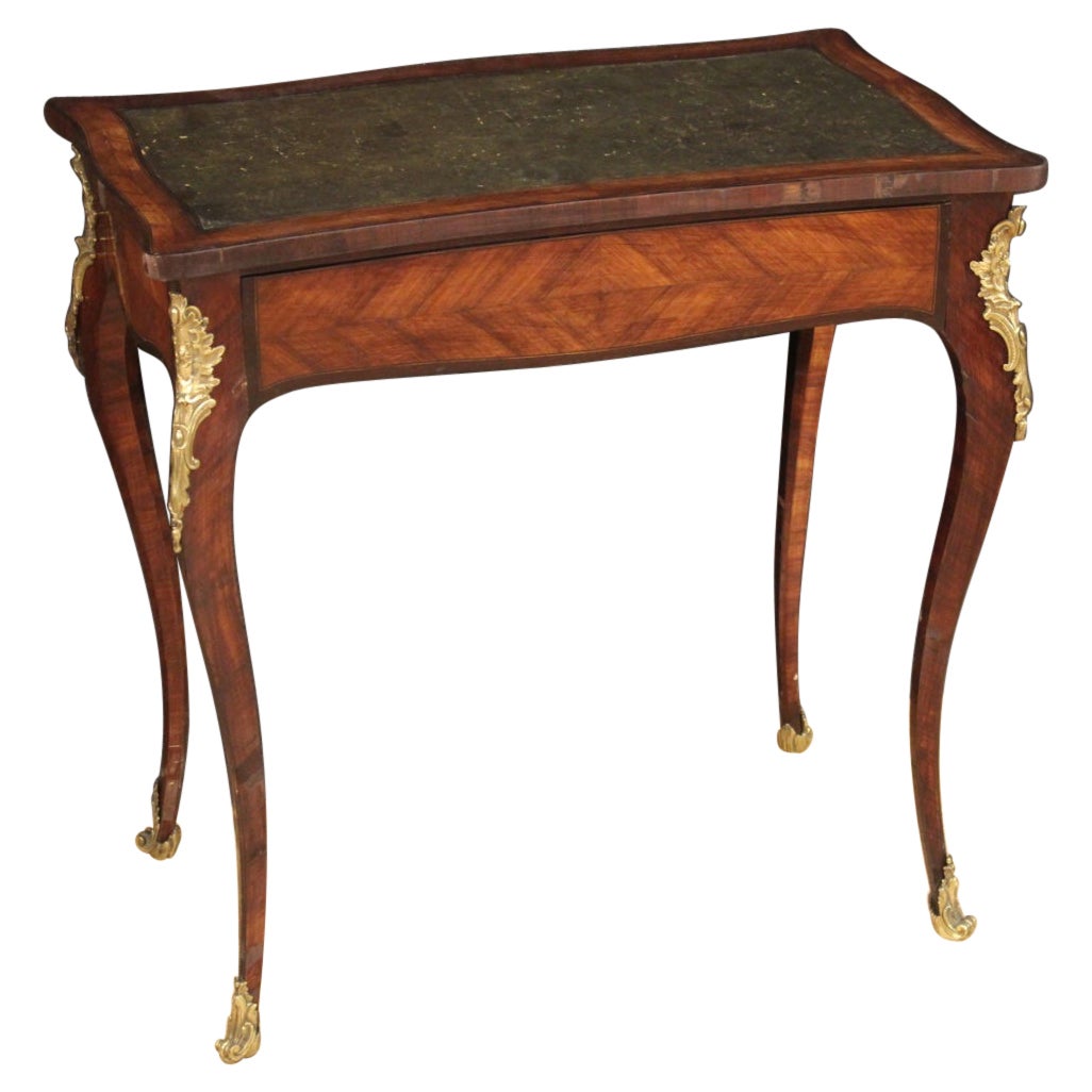 Table à écrire française de style Napoléon III en bois marqueté du 20e siècle, 1920 en vente