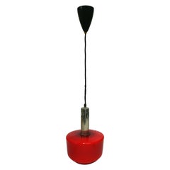 Suspension Lamp Chandelier in Murano Glass by Vistosi, 1970s
