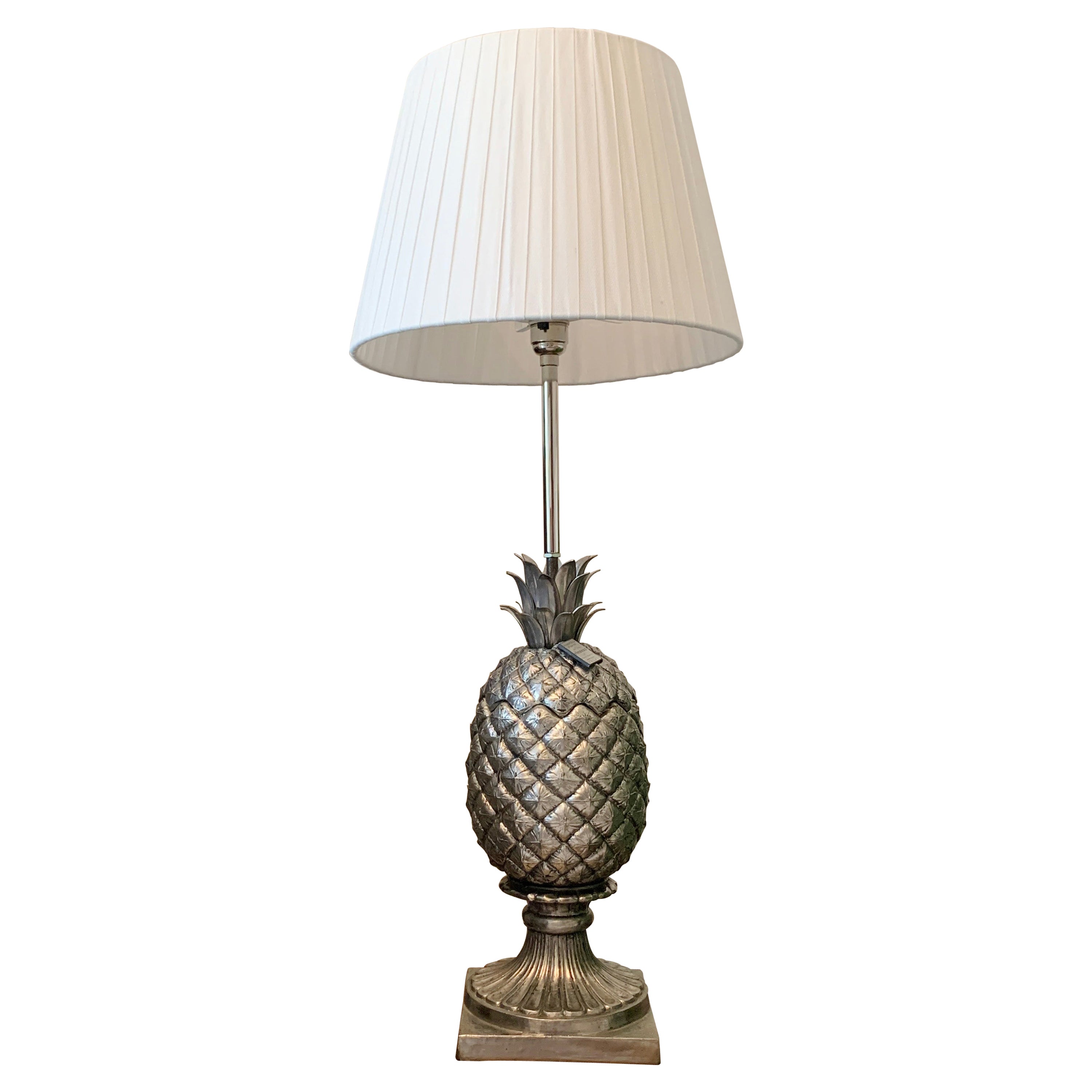 Mauro Manetti Silver Pineapple Table Lamp, 1960's For Sale