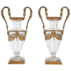 Pair of Crystal Vases