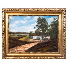 Vintage Painting "Rural Farm"