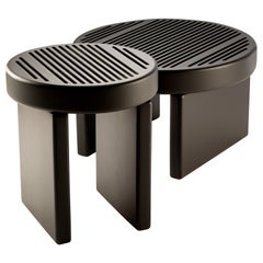 Contemporary Modern Rillo Big Table + Rillo High Table by Collector Studio