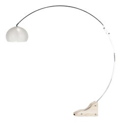 Arc Floor Lamp with Travertine Base from Germany, 1960