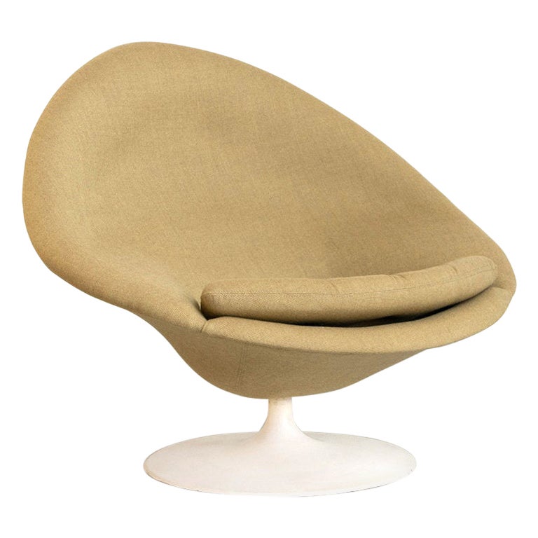 Pierre Paulin Globe Lounge Chair in Khaki Wool for Artifort, Netherlands