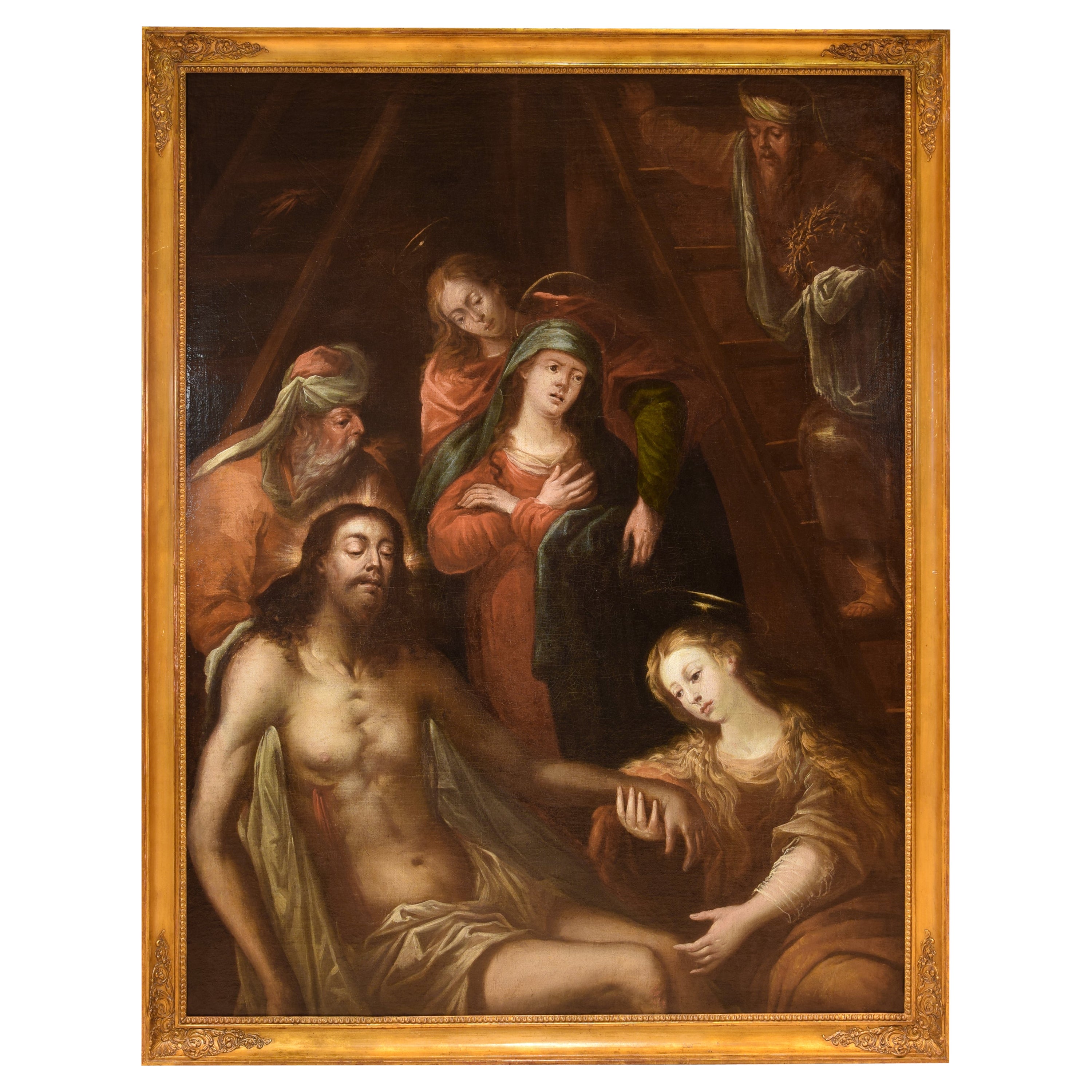 Entombent or Lamentation of Christ, Oil on Canvas, Flemish School, 17th Century