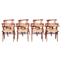 Set of 8 Grass Seated Dining Chairs by George Nakashima Studio, US, 2021