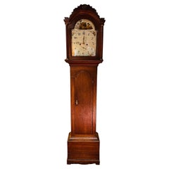 Beautiful Used English Grandfather Clock, Oak, 19th Century