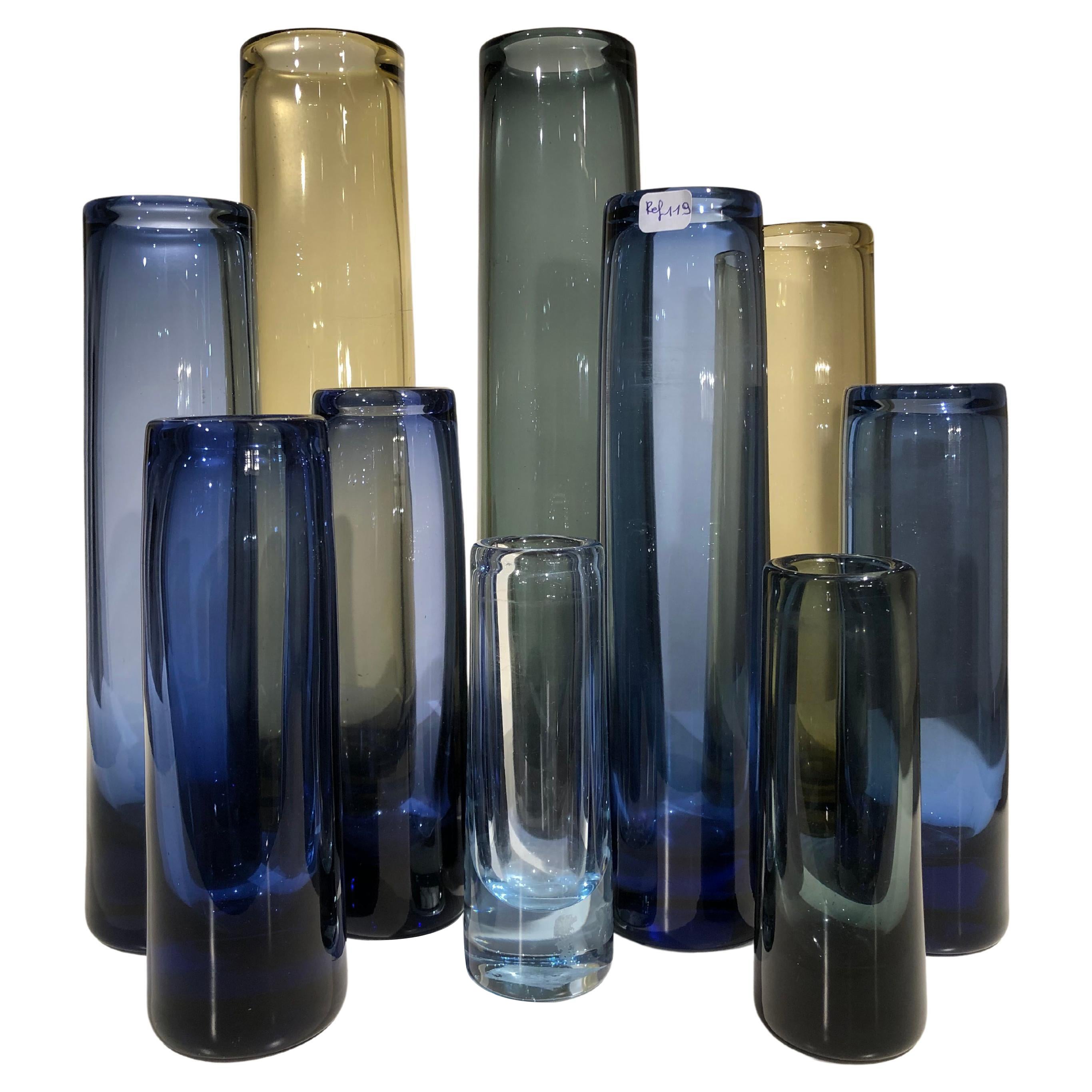 Set of Ten Holmgaard Glass