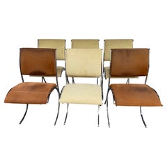 Set of 6 Chairs, Boris Tabacoff Edited by Christofle, Circa 1970