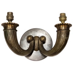 Ruhlmann Style Single Two-Branch Sconce