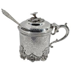 Antique English Victorian Sterling Silver Mustard Pot